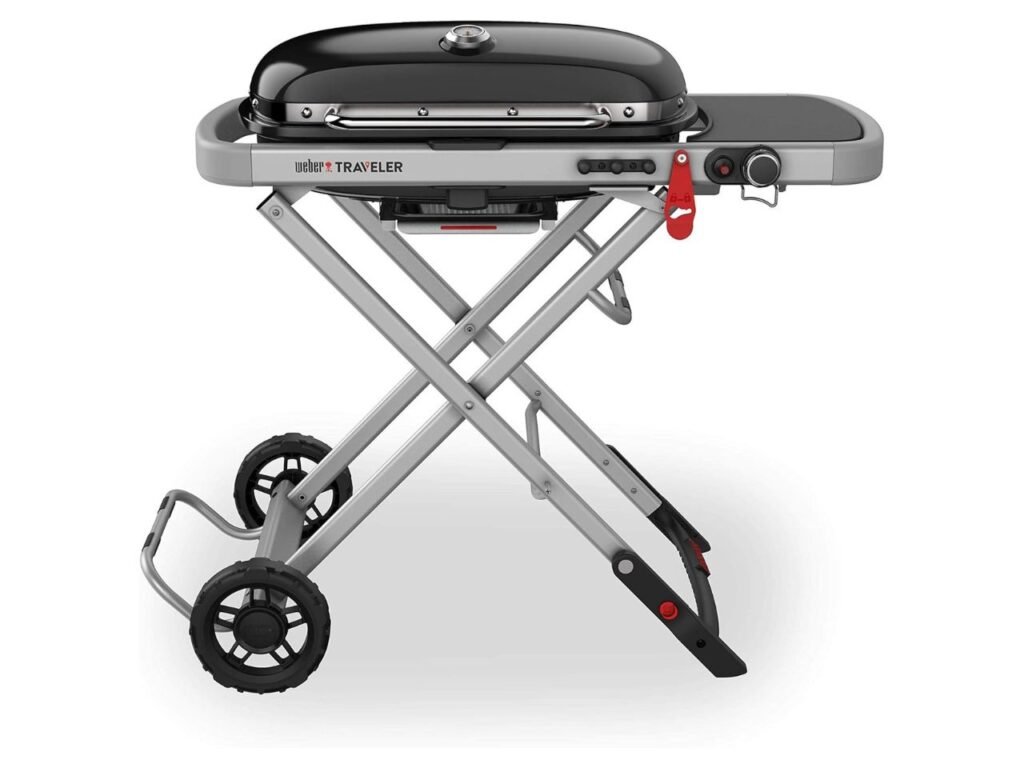 Weber Traveler Portable Liquid Propane Gas Grill for Camping and Travel