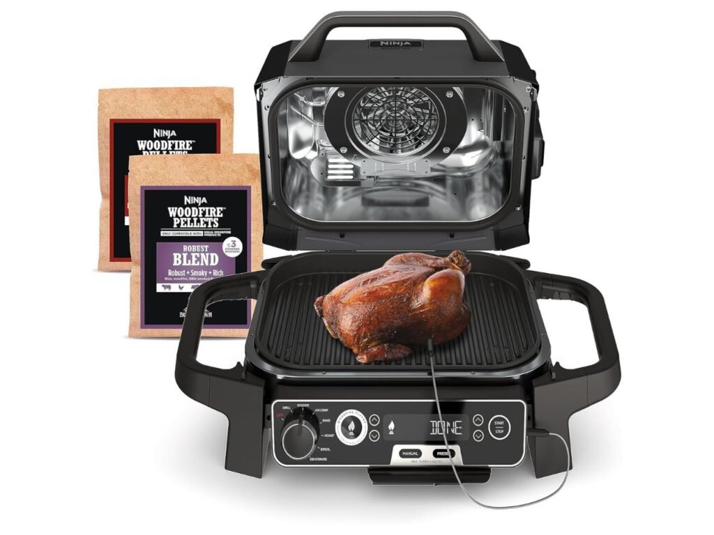 Ninja OG751 Woodfire Pro Outdoor Grill Built-In Thermometer