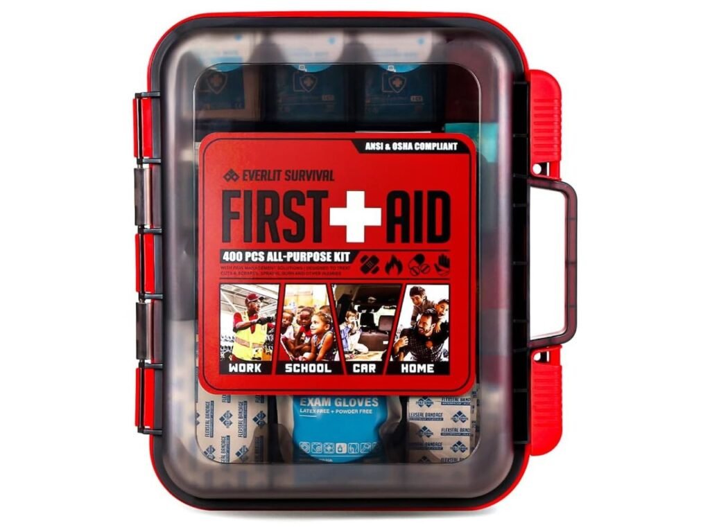 EVERLIT 400 Pcs OSHA/ANSI Compliant First Aid Kit Type III Class A Medical Kit Professional Med Kit Supplies