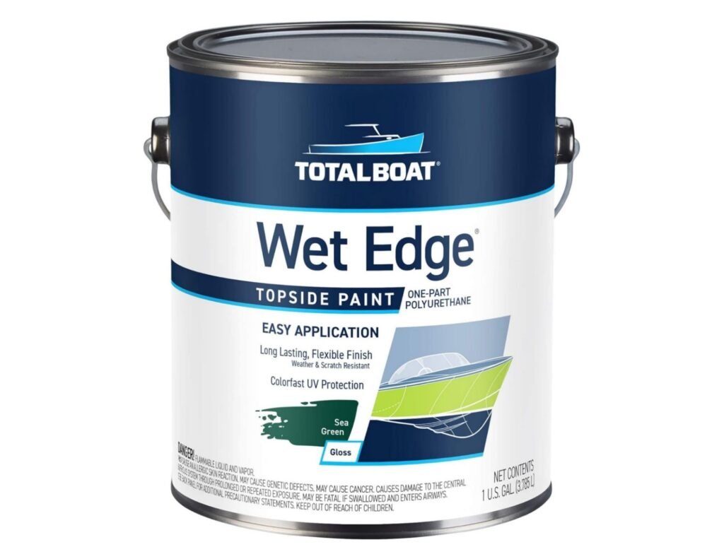 TotalBoat Wet Edge Topside Marine Paint Premium Polyurethane Coating for Boats, RVs, Exterior Trim, Fiberglass, Metal, and Wood