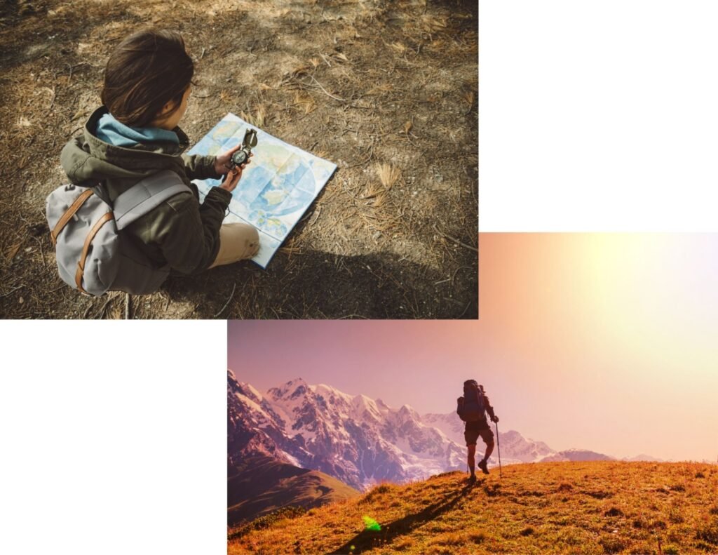 hiking and orienteering